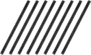 uxcell 8Pcs Fully All Threaded Rod, 1/4" Thread 20 Pitch 4" Length Carbon Steel Long Threaded Screw Threads Black Zinc Fully Studding Rod Bar for Furniture Garden Mounting Assembly