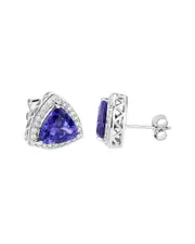 Diana M. Fine Jewelry 14K 4.62 ct. tw. Diamond & Tanzanite Studs