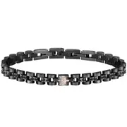 Maserati Jewels Bracelet Black Ceramic & Rose Gold Trident