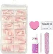 120 Pieces Gradient Press On Nails Set - Glitter Cat Eye Artificial Nails