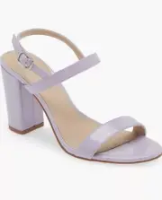 BP Women Purple Suede Lula Heel Sandals 8.5