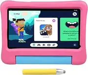 Kids Tablet, 7 Inch HD IPS Screen, Android 12, Quad Core 2.0GHz, 6GB+64GB, 5G WiFi, 3500mAh Battery, Parental Control, EVA Kid-Proof Case with Stylus Pen (Pink)