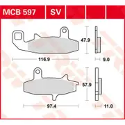 TRW Lucas Sintered lining MCB597SV