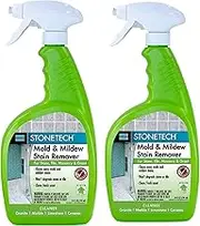 STONETECH Mold & Mildew Stain Remover, Cleaner for Natural Stone, 24-Ounce (.710L) Spray Bottle, 2-pack