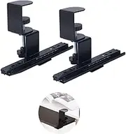 Niciksty Keyboard Tray Clamp Under Desk with Adjustable Clamp and 7.87IN Rail Set for DIY Custom Wooden Keyboard Trays (Tray Not Included), Under Desk Pull Out Slider Track with C-clamp Mount System