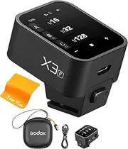 GODOX X3-F Fujifilm Camera TTL Wireless Flash Trigger, OLED Touch Screen Flash Transmitter, Built-in Lithium Battery, Supports Fast Charging, Compatible with GODOX TT600, AD300PRO, V1 Series etc