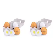 2x New Classic Toys Wooden Cutting Eggs Kids/Children Kitchen Pretend Toy 24m+