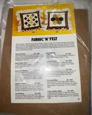 Artcraft Concepts Flower Garden Patchwork Pillow Fabric and Felt Kit #4001 N1