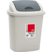 2 x 20L Swing Bin Kitchen Office Waste Rubbish Trash Can Garage House Cleaning