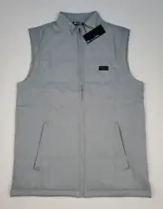 New Travis Mathew Seaboard Vest Mens S Gray Full Zip Lightweight Insulated Golf