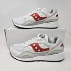 Men's Saucony Shadow 6000 Comfy Athletic Shoes / White Red / S70668-2 / Size 9.5