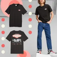 在飛比找Yahoo奇摩購物中心優惠-Puma 短袖 Graphic Tee 女款 黑 塗鴉 棉T