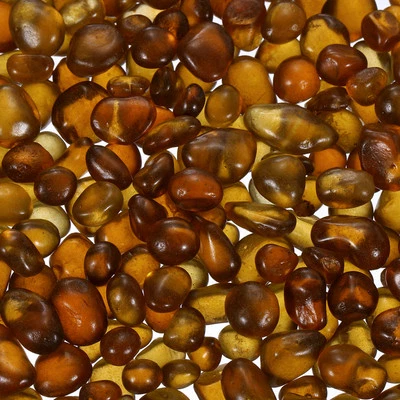 Glass Stones 907g/2 lbs Glass Pebbles Marbles Beads Gem Stone(5-9 MM Dark Brown)