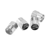 4pcs Aluminum Alloy Car Wheel Tire Valve Caps Dust Accessories For Jaguar Xf Xj Xfr Xkr Xjr S-type F-type X-type F-pace I-pace Shry B silver