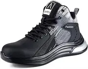 [SDEQA] Steel Toe Boots for Mens Indestructible Work Boots Comfortable Breathable Composite Toe Durable Non Slip Construction Indestructible Sneakers