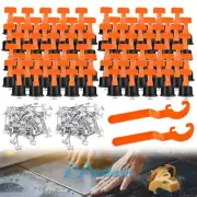 50/200x Tile Leveling System Reusable Tile Spacer Wall Floor Clip Leveler Tools