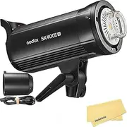 Godox SK400II-V SK400IIV 400Ws Professional Studio Strobe Flash Light,GN65 0.1-1.5S Recycle Time,2.4G X System,Bowens Mount with 10W LED Modeling Lamp for Wedding,Portrait,Fashion,Product Photography