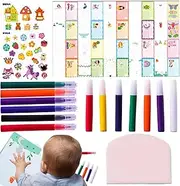 Générique Dot Painting Paper Set, Colorful Art Paper for Kids, Fun Scratch Sheets Paint Kit for Toddler, Perfect for Birthday, Christmas, New Year, Halloween, 20.5x13x2.5cm, 230g