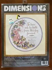 NOS Dimensions To Have and To Hold Wedding Record Counted Cross Stitch Kit 1998