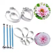 7 Pcs Rose Cutter and 4 Pcs Herbaceous Peony Cutter 4 Pcs Metal