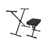 Gator Frameworks Compact and Folding Keyboard Bench and X-Stand Set; (GFW-KEY...