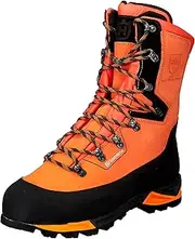 [ハスクバーナ・ゼノア] Husqvarna Zenoah Protective Leather Boots Technical 24 Size 47 Safety Boots 597659247 Orange/Grey