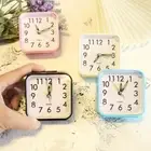 Daily Electronic Clock Square Night Light Analog Display Alarm Clock Bedside