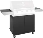 BeefEater 1200 Series Black Enamel 4 Burner BBQ Trolley w/ Side Burner