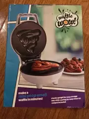 Poop Emoji Mini Waffle Maker- Make Breakfast Fun for w Cute Smiley Face Desig...
