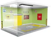 Toy Car Display Case Garage - Display Stand for Models Collector Car Show Case Lights - Car Show Case, Garage Scene Model, Exquisite Car Parking Garage Display for Living Room