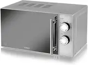 Tower T24015S 800W 20L Microwave with 5 Power Levels and a 30 Minute Timer, Silver