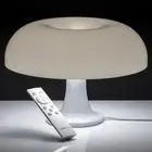 White Mushroom Lamp - Retro Nesso Table Lamp with Remote That Works Up to 65f...