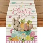 Linen Easter Tablecloth Rabbit Bunny Placemat Farmhouse