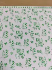 Hermes Dollhouse Wallpaper Pattern: Poodle Pampering , with border.