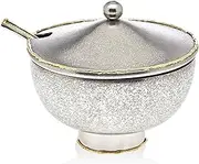 Godinger Silver Art Golden Frost Jam Jar/spoon