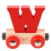 Bigjigs Rail Rail Name Letter W (Red)