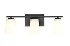 Millenium Lighting 293-MB, 21" Vanity Light, Matte Black, Frosted Glass, 3 Bulbs
