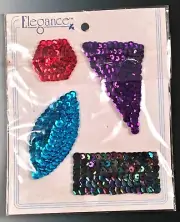 Vintage Elegance Sequin Applique Patches Sewing Embellishments Crafts Sequins