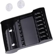 Ipetboom 1 PC Multi Function Scissors Storage Box Creative Shelf for Hairdressing Tools Durable Bracket for Salon Home Use Portable Design Holds Scissors Black