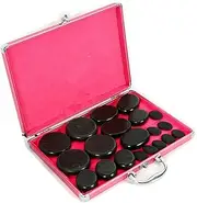 Hot Massage Stone Basalt 20 Pcs Stones Set Hot Stone Warmer Rock SPA Hot Stone Massage, Spa Hot Stone Muscle Relaxation + Heating Box Warmer Kit (20)