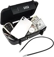 Beach Lock Box - Four Digit Password Small Safe Box, Portable Travel Lock Box | Substitute Public Lockers, Shatter Proof Chain, Anti-theft Money Cabinet