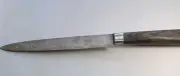 HAND FORGED CHEF KNIFE, DAMASCUS BLADE, SEE PICS. FOR SCALE AND CONDITION, NICE
