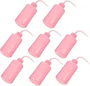 GANAZONO 8Pcs Leak Eyelash Extension Wash Bottle Bend Mouth Cleaner Bottle with Scales for Safe and Lash Cleaning for Eyelash Extensions and Nail Art