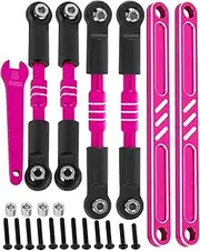 RCarmubWow RC Turnbuckles Camber Links Upgrades Part for 1/10 ECX 2WD Series RC Car,Alloy Adjustable Turnbuckle for Ruckus/Axe/Brutus/Circuit/AMP MT/AMP DB/AMP Crush/Torment,Pink