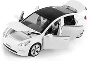 1:32 Scale Model 3 Car Toy Pull Back with Sound and Light, Alloy Diecast Mini Vehicles Toys for Kids Gift or Tesla Car Model Collection Enthusiasts Gift (If Hard to Choose,Buy White!)