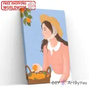 Paint By Numbers Kit Woman Abstract Kids Acrylic Art Beginner DIY Decor Adult