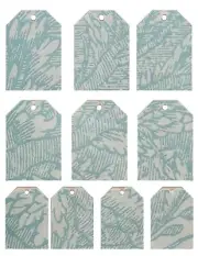 Ten Grey Blue HANG TAGS Ephemera Vintage Style for Junk Journal Scrapbooks