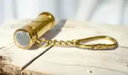 Vintage Handcrafted 2" Brass key chain Kaleidoscope Unique Gift For Kids & adult