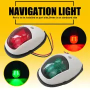 RED & GREEN LED NAVIGATION LIGHTS WHITE HOUSING-Port/Starboard Boat/Nav/Running