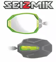 Green Seizmik Photon Side View Mirrors for 2013-2019 Polaris Ranger 900 XP /Crew